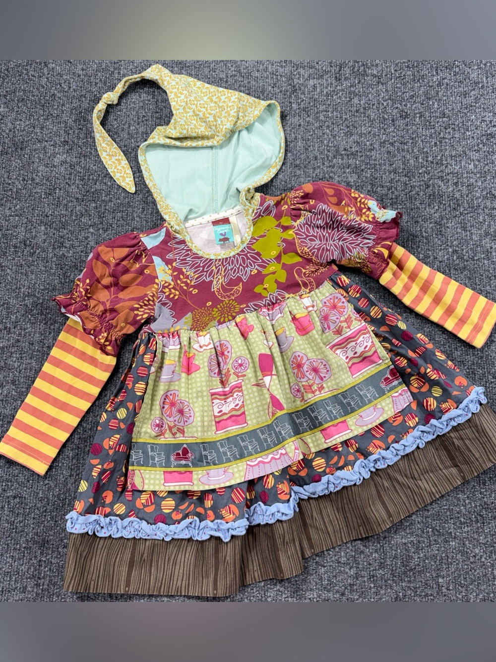 Matilda Jane Vintage Character Counts Coraline Chrissy Hooded Dress Size 2